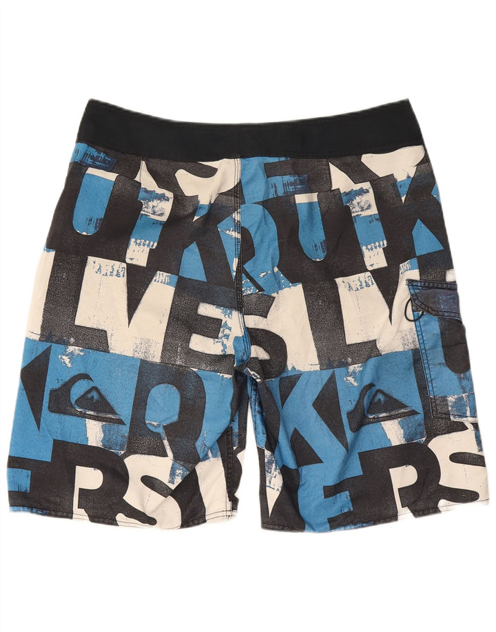 Quiksilver Herren-Badeshorts mit Grafik, Größe L, aus schwarzem Polyester