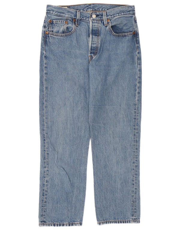Levi's Damen 501 Straight Jeans W28 L26 Blaue Baumwolle