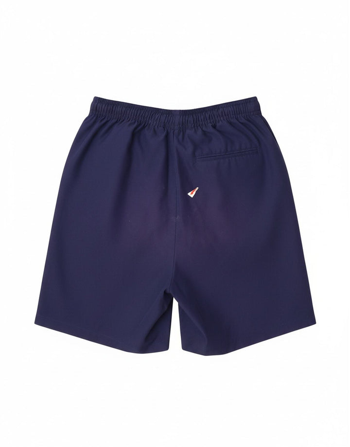 ADIDAS Damen Sportshorts UK 12 Medium Marineblau Polyester