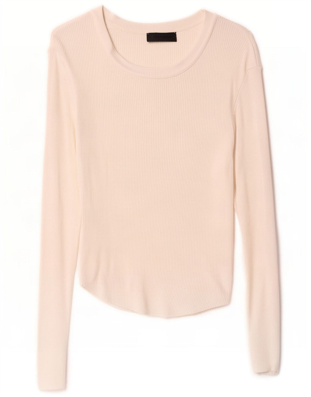 Zara Damen Top Langarm UK 12 Mittelweiß