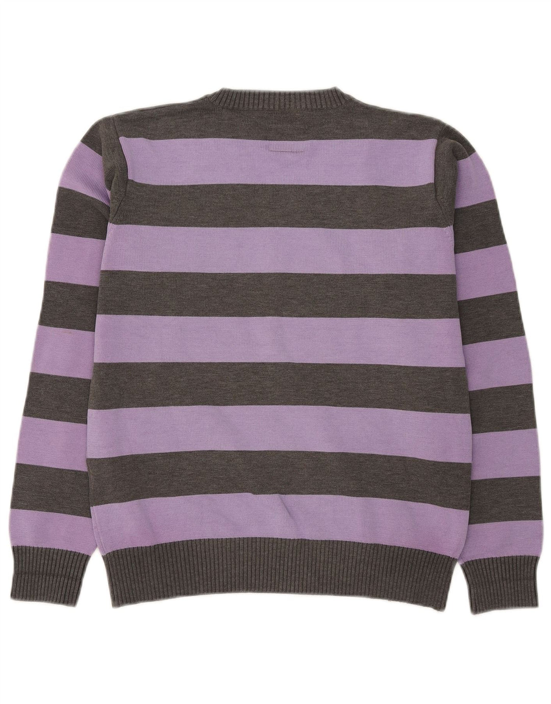 Jack & Jones Herren-Pullover mit V-Ausschnitt, mittelviolett gestreift
