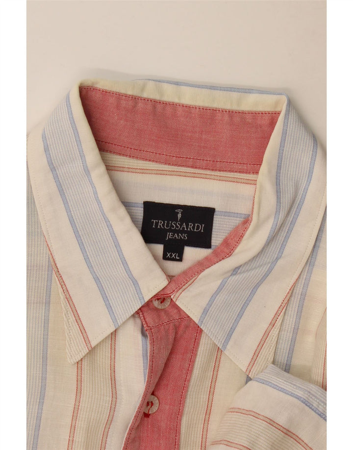 Trussardi Jeans Herrenhemd 2XL Mehrfarbig gestreift