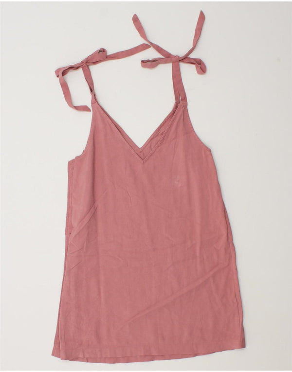 Topshop Damen Slip Dress UK 8 Small Rosa Viskose