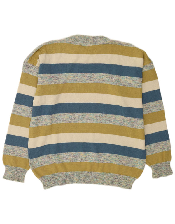 San Marco Herren-Pullover mit Rundhalsausschnitt, 2XL, mehrfarbig, gestreift, Baumwolle