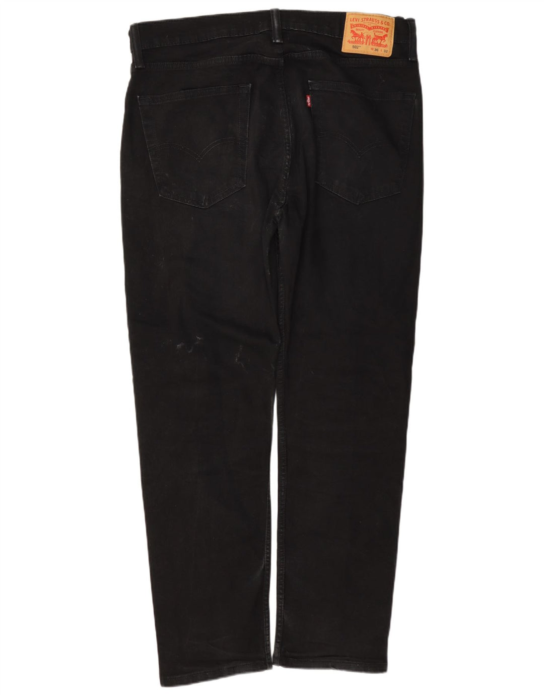 Levi's Herren 502 Tapered Jeans W36 L32 Schwarze Baumwolle