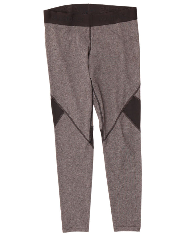 Adidas Damen Climacool Leggings UK 16/18 Large Grau Colourblock