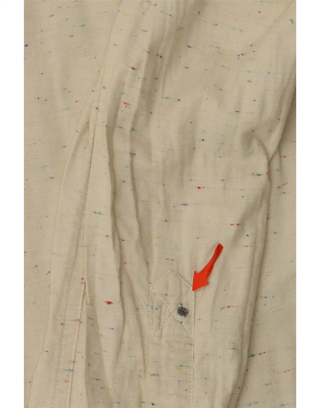 Barbour Herren-Hemd, groß, beige gesprenkelte Baumwolle
