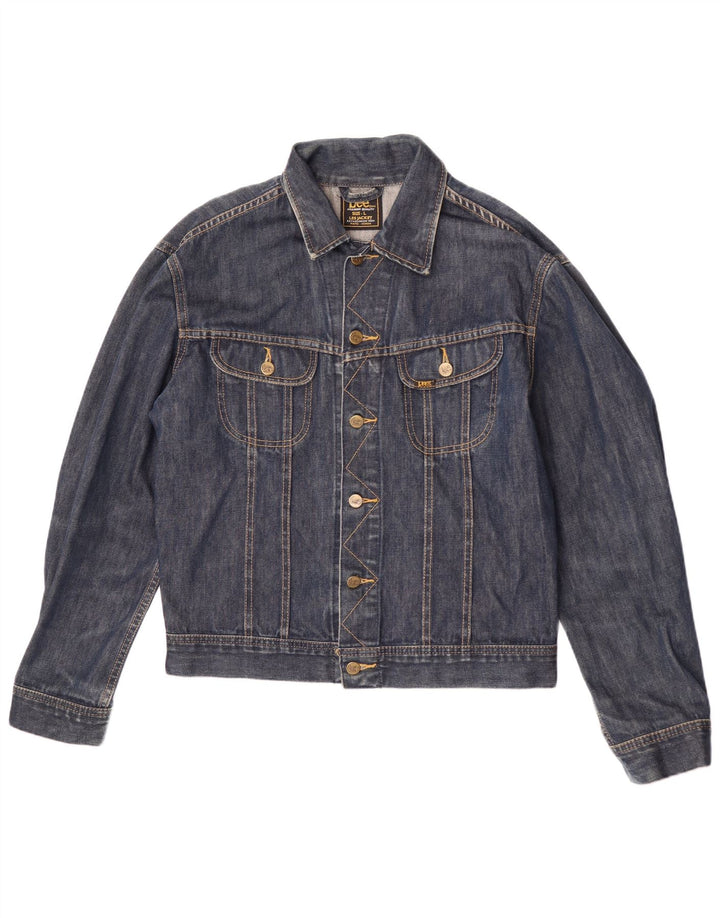 Lee Herren Jeansjacke UK 40 Große marineblaue Baumwolle