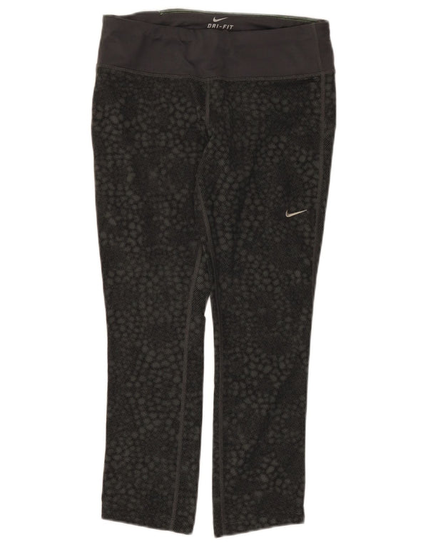 Nike Damen Dri Fit Capri-Leggings, Größe S, Größe S, schwarz, geometrisch, Polyester