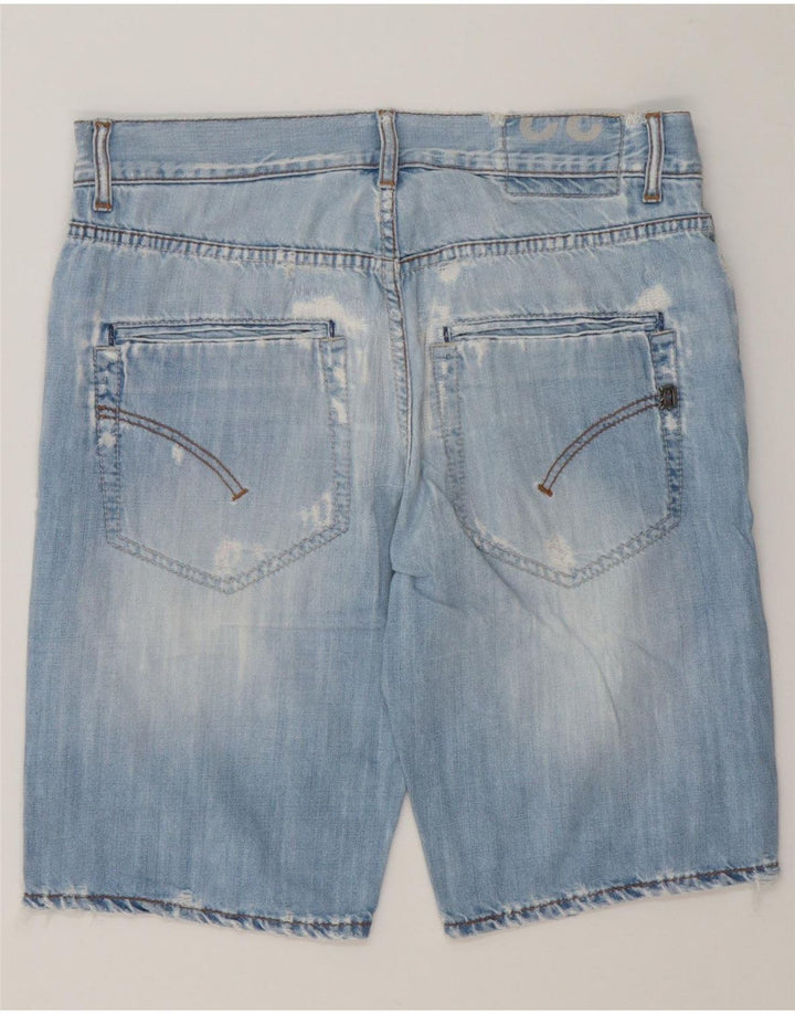 Dondup Herren Distressed Denim Shorts W32 Mittelblaue Baumwolle