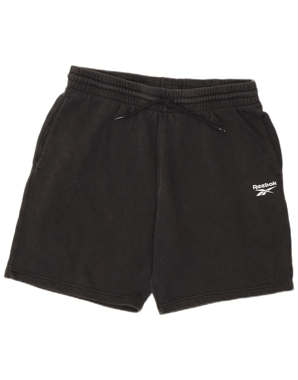 REEBOK Mens Sport Shorts Large  Black Cotton