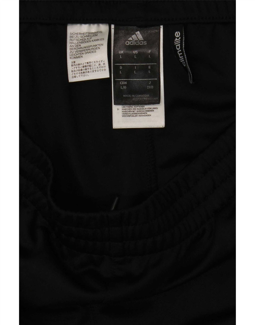 Adidas Herren Climalite Trainingshose, groß, aus schwarzem Polyester