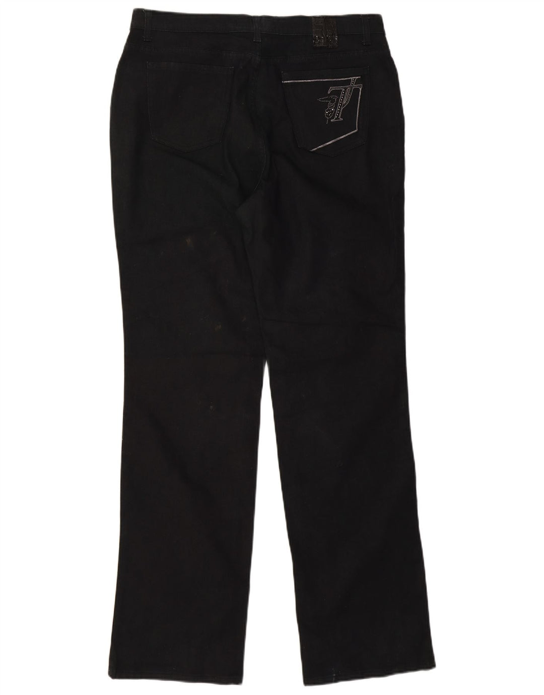 TRUSSARDI Herren Straight Jeans W36 L33 Schwarze Baumwolle