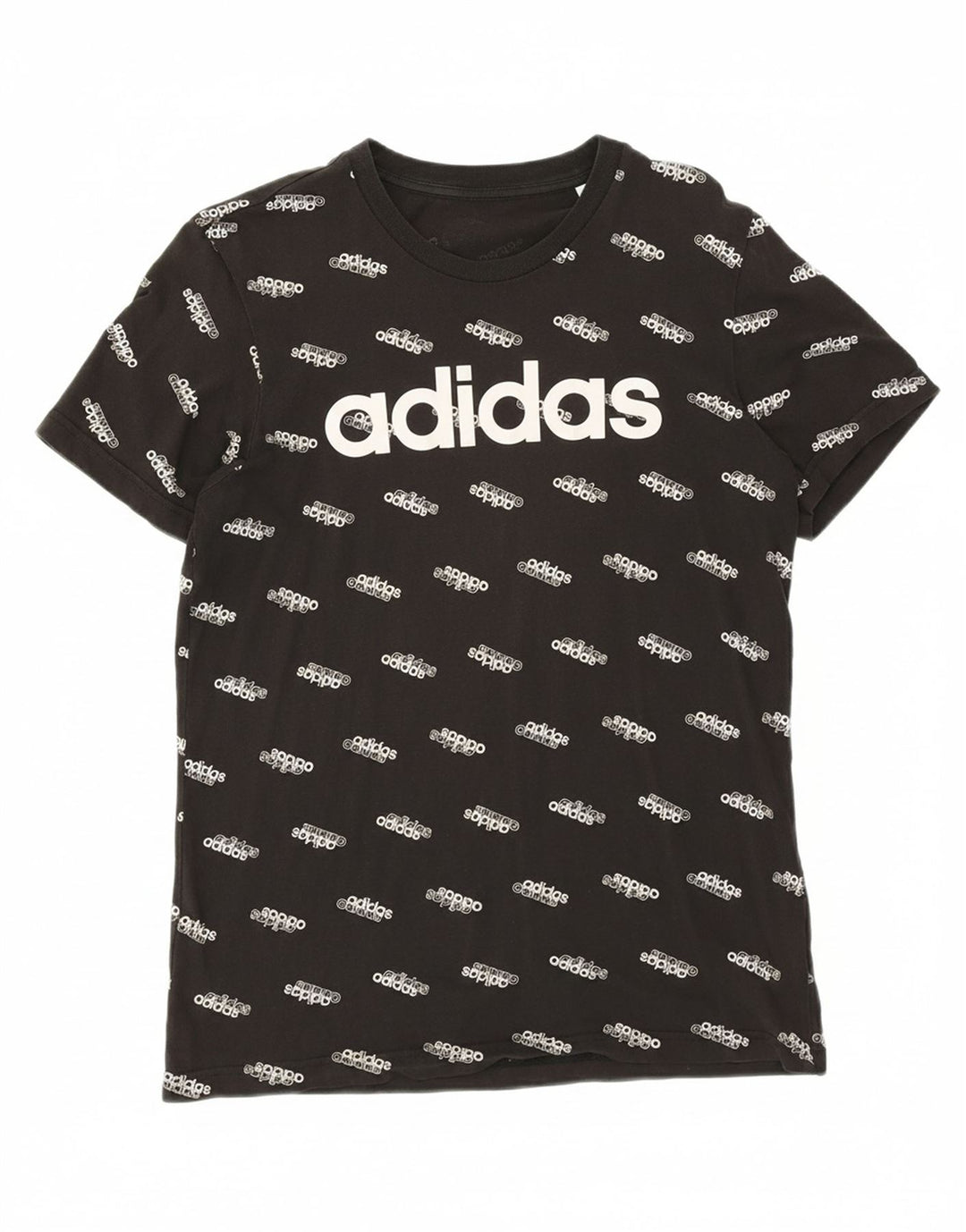 ADIDAS Mens Graphic T-Shirt Top Medium Black Cotton