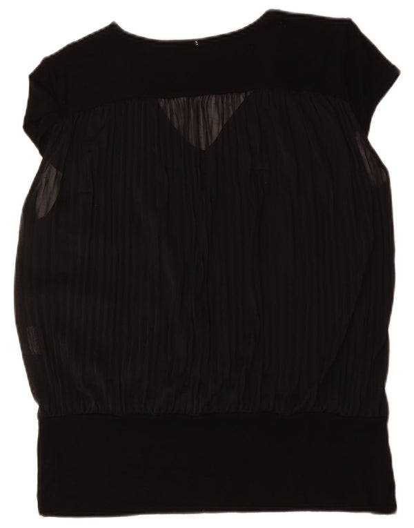 Max Mara Damen Blusenoberteil UK 14 Large Schwarz