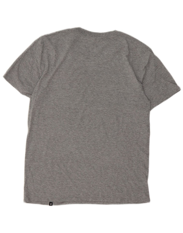 Hurley Herren-T-Shirt-Oberteil, klein, grau gesprenkelte Baumwolle