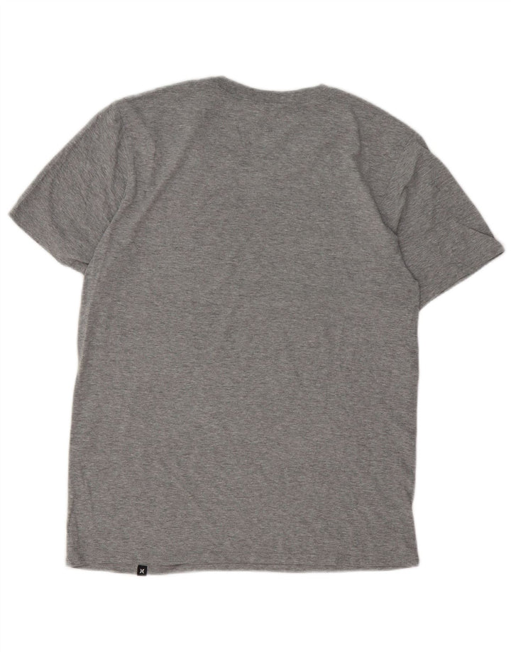 Hurley Herren-T-Shirt-Oberteil, klein, grau gesprenkelte Baumwolle