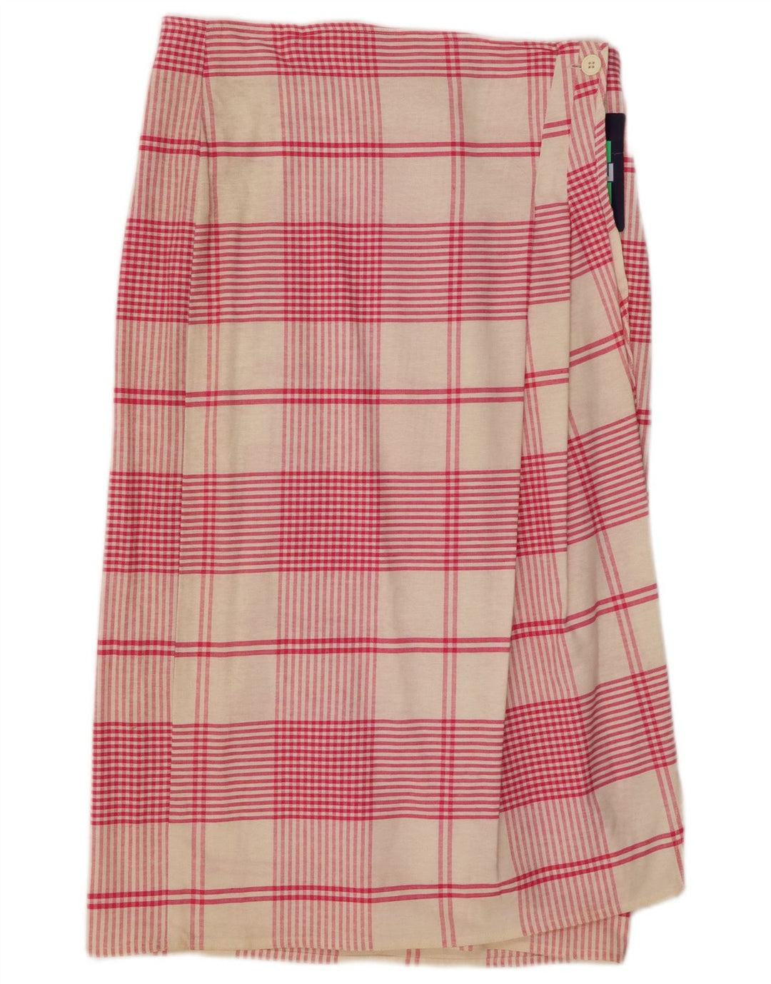 Touche Damen Wickelrock IT 46 Large W30 Rosa karierte Baumwolle