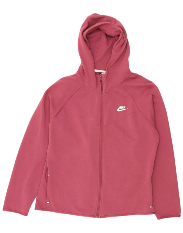 Nike Damen Zip Hoodie Pullover UK 20 2XL Rosa Baumwolle