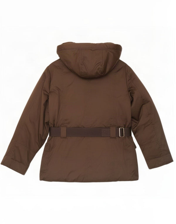Zara Damen-Jacke mit Kapuze, gepolstert, UK 18, XL, braun, Polyester