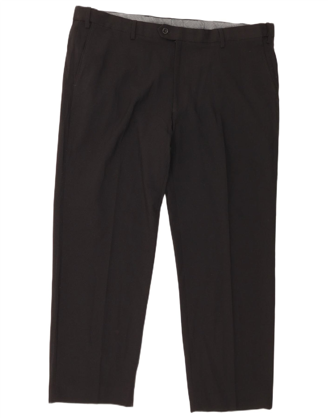 Marks & Spencer Herren-Anzughose, gerade, normal, W42, L29, Schwarz, Polyester