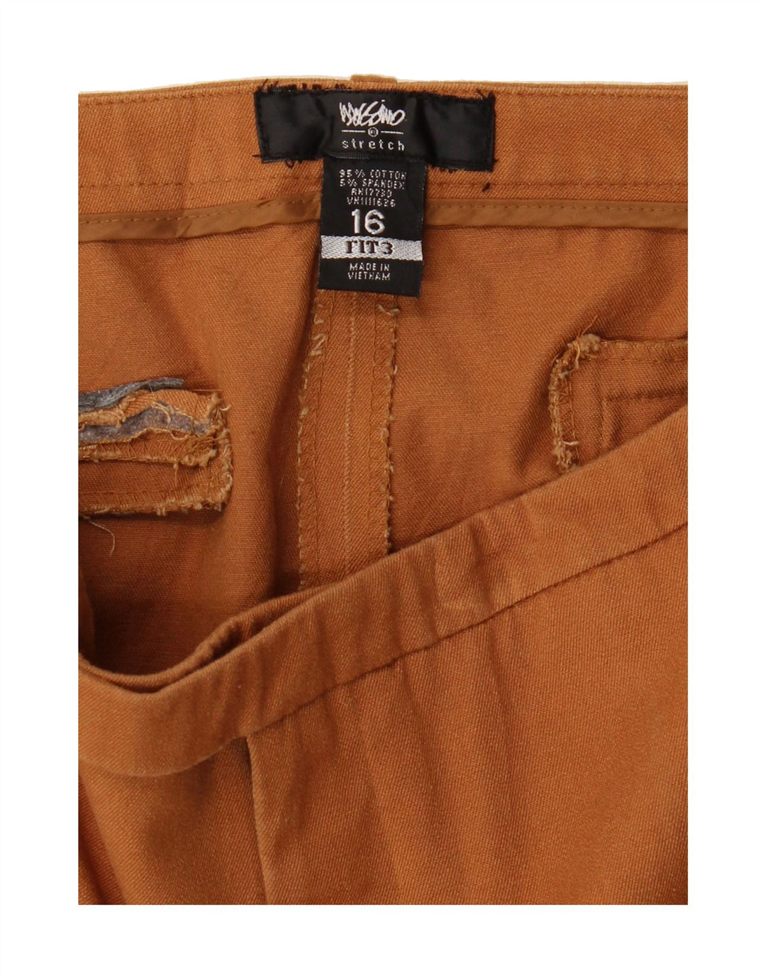 MOSSIMO Womens Stretch Slim Cropped Trousers US 16 2XL W38 L26 Brown Vintage Mossimo and Second-Hand Mossimo from Messina Hembry 