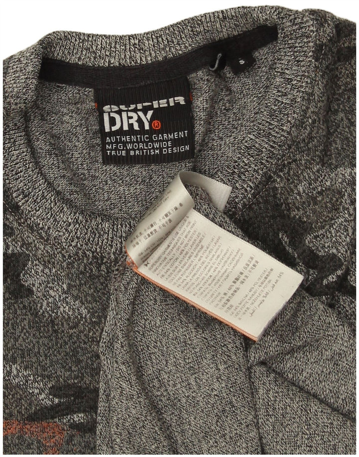 SUPERDRY Herren-T-Shirt mit Grafik, Größe S, Grau, Camouflage-Baumwolle