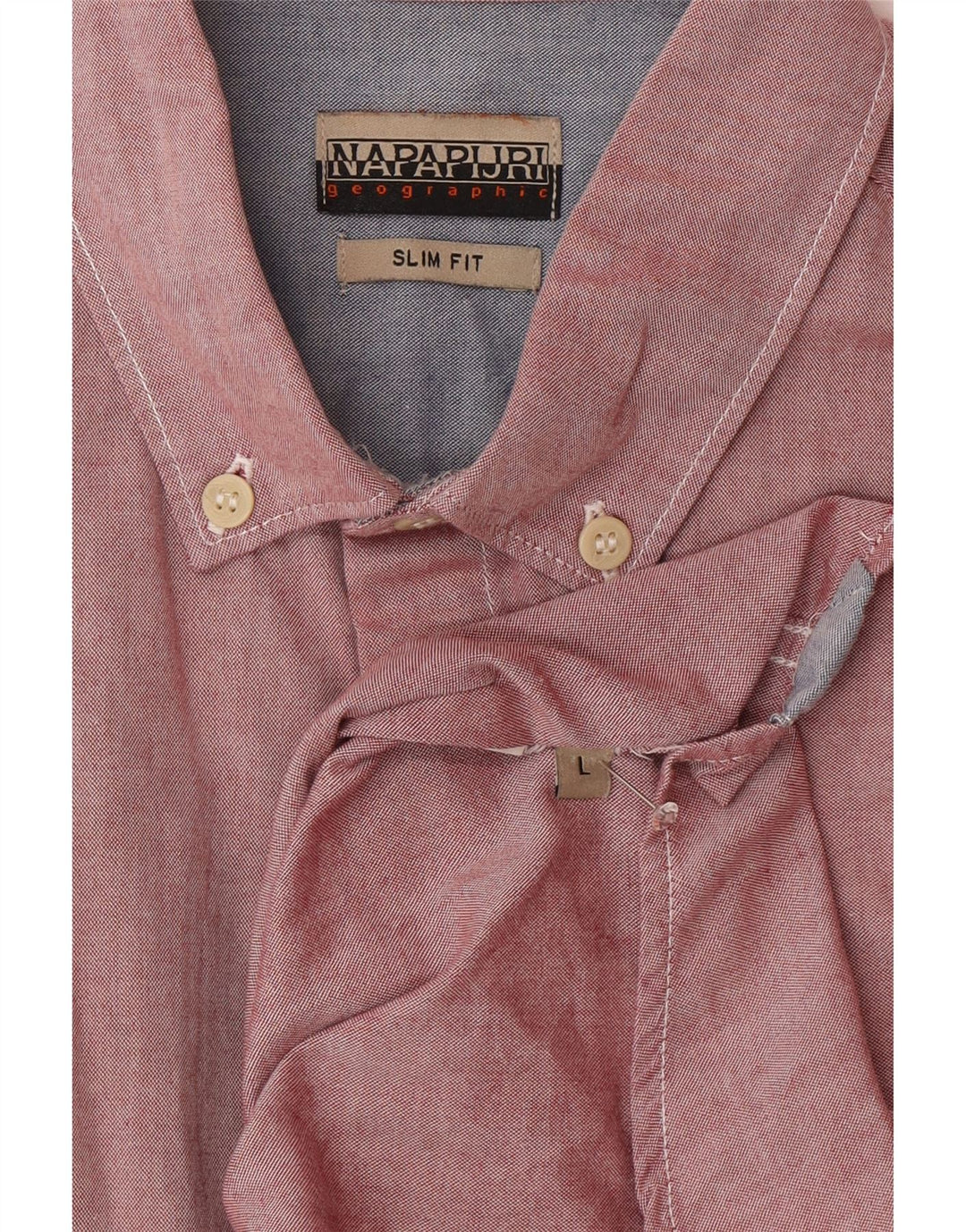 Napapijri Slim-Fit-Hemd für Herren, Größe L, Rosa