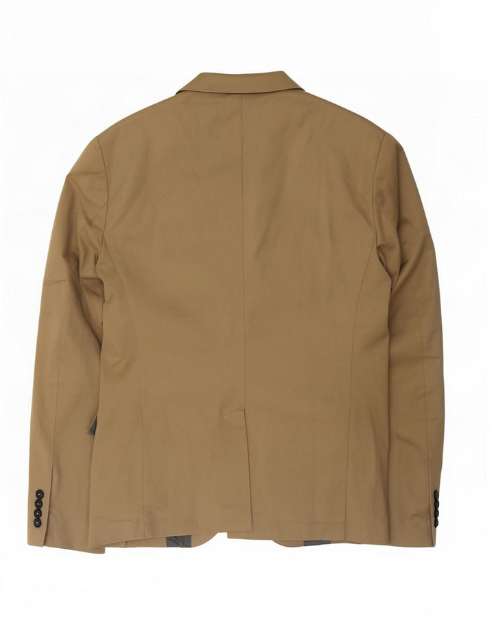 Zara Herren-Blazer mit 2 Knöpfen, EU 50, mittelkhakifarben, klassisch