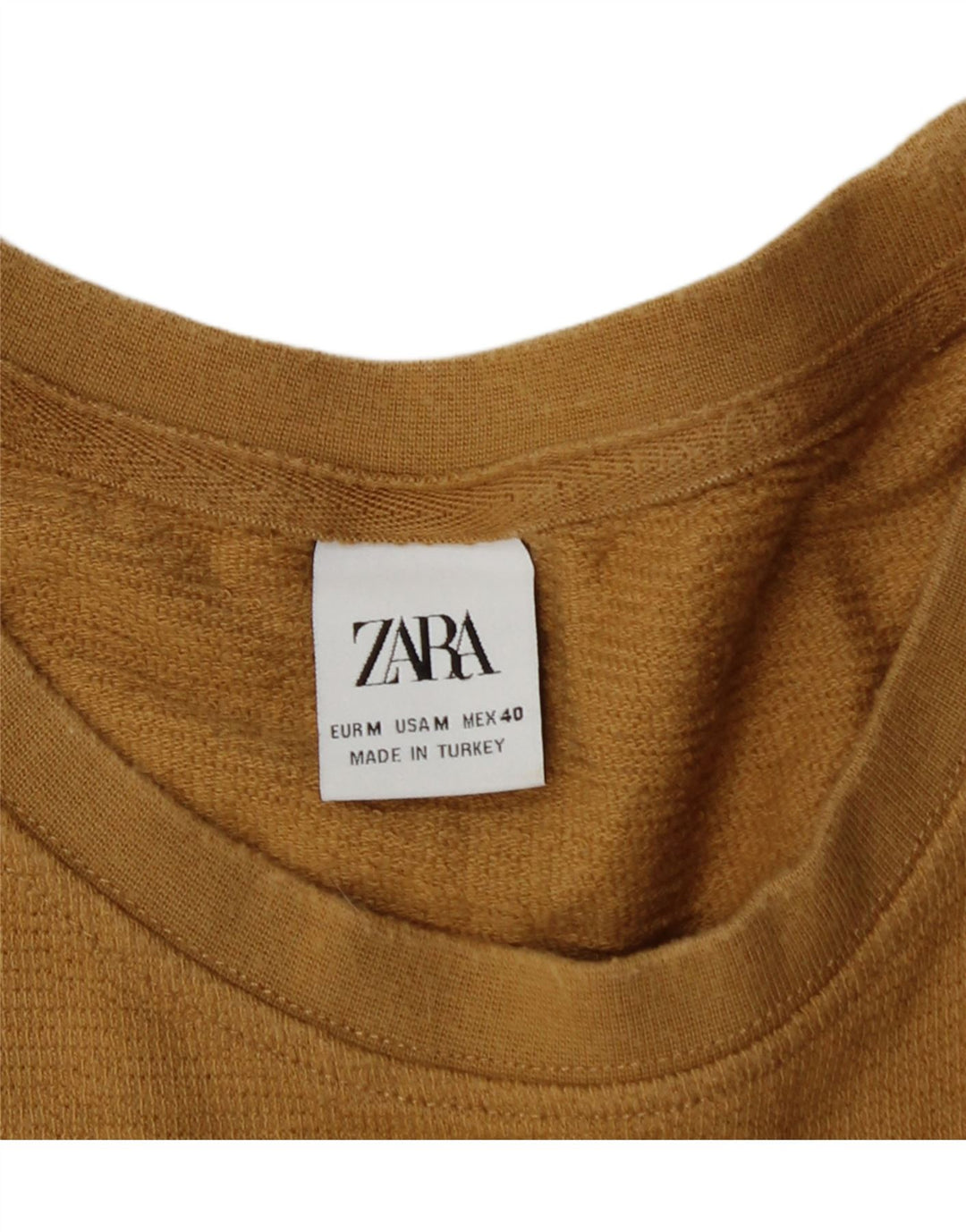 Zara Damen Übergroßes T-Shirt Top UK 12 Mittelbraun