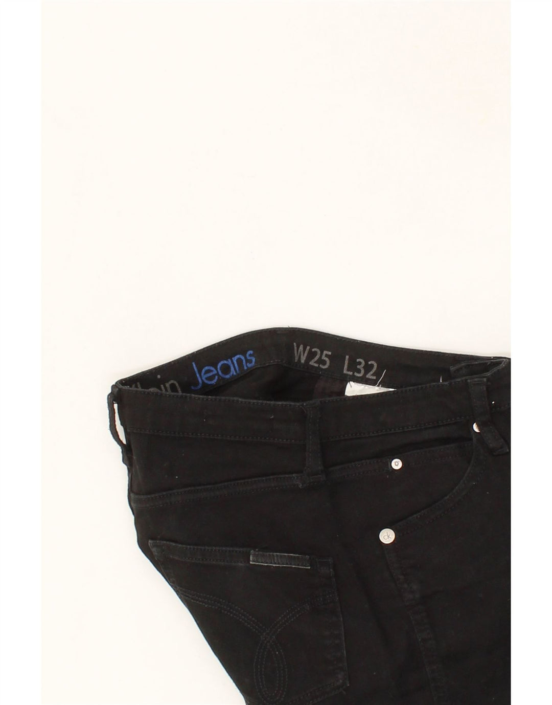 CALVIN KLEIN Womens Skinny Jeans W25 L26 Black Vintage Calvin Klein and Second-Hand Calvin Klein from Messina Hembry 