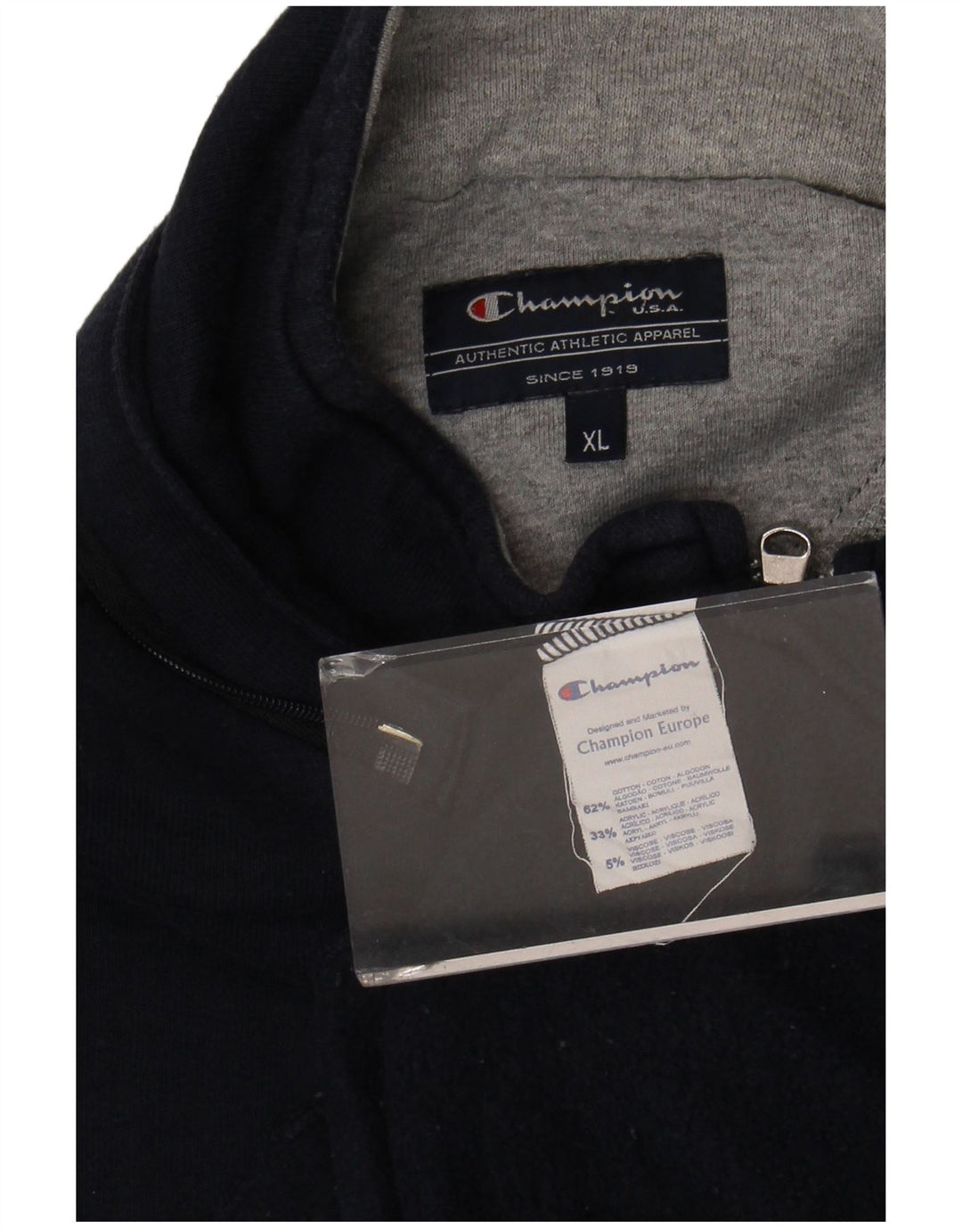 Champion Herren-Trainingsanzugoberteil, XL, Marineblau, Baumwolle