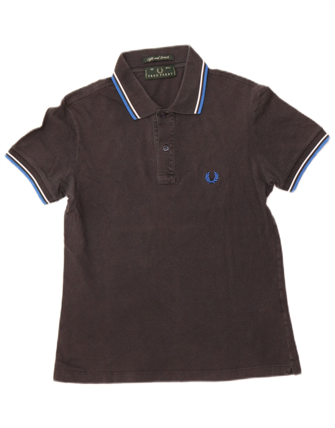 FRED PERRY Herren-Poloshirt, Größe S, schwarze Baumwolle