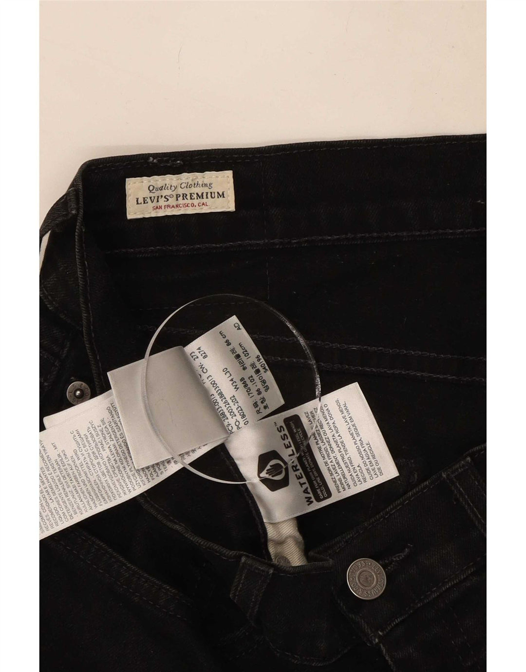 Levi's Herren Slim Jeans W34 L30 Schwarze Baumwolle