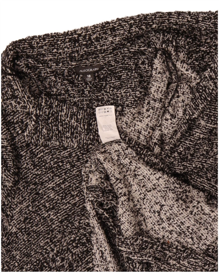 Marks & SPENCER Womens Autograph Übergroßer Mantel UK 18 XL Grau meliert