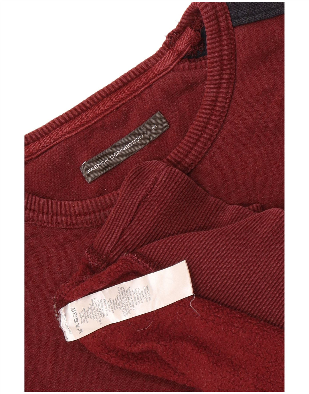 French Connection Herren-Sweatshirt-Pullover aus mittelbrauner Colourblock-Baumwolle