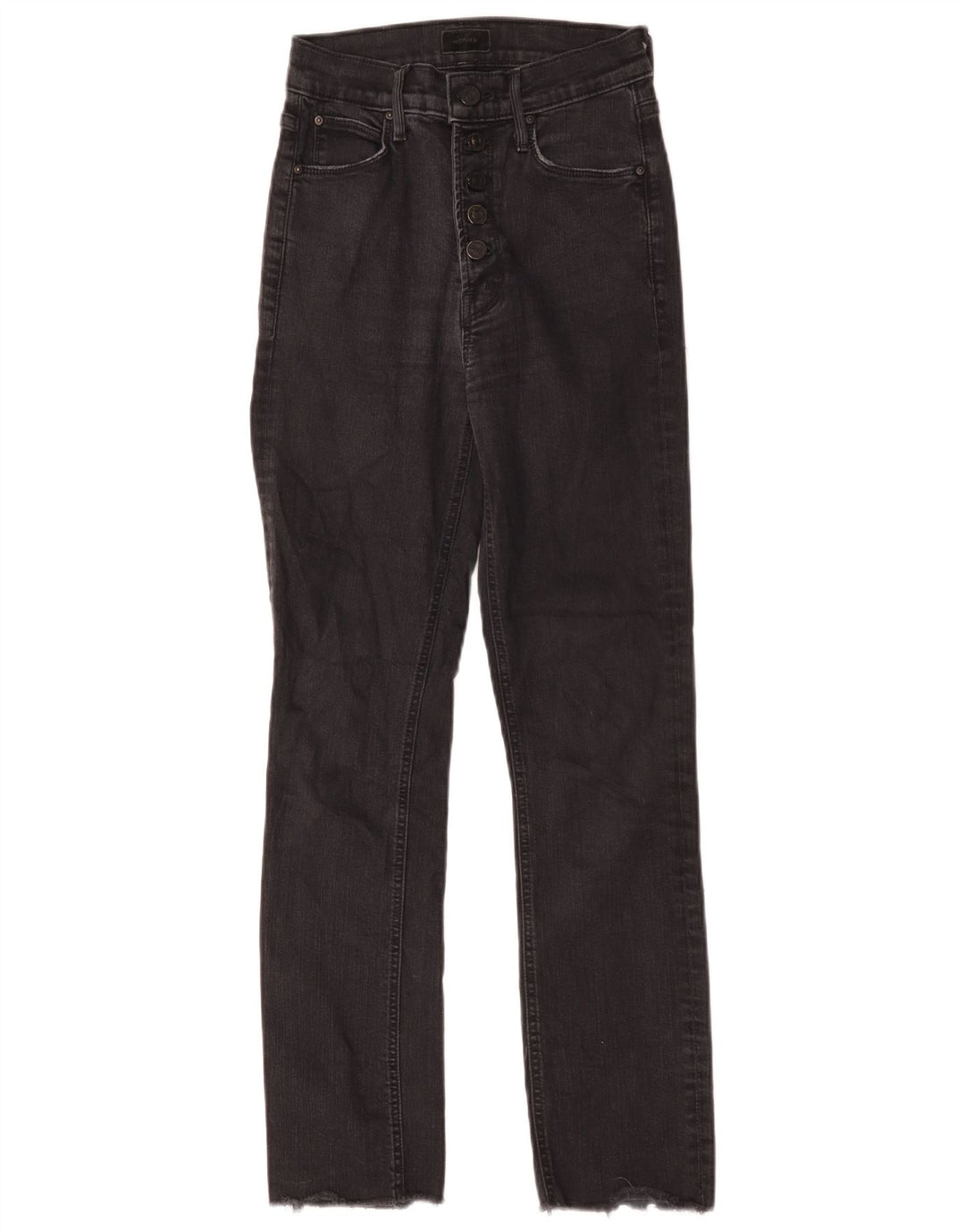 Mother Damen Slim Jeans W25 L27 Schwarze Baumwolle