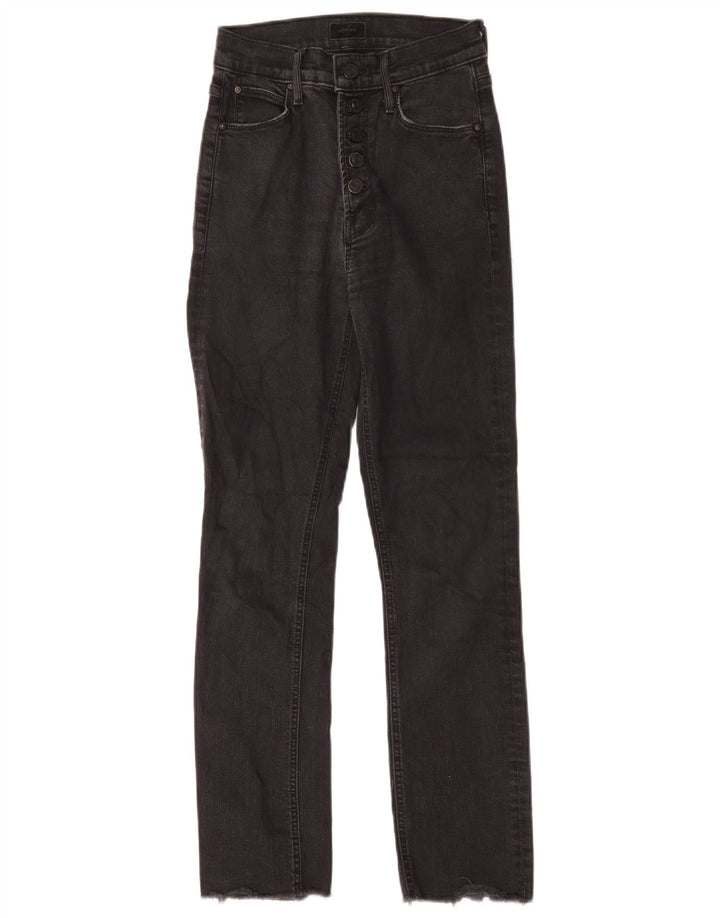 Mother Damen Slim Jeans W25 L27 Schwarze Baumwolle