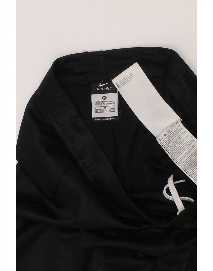 Nike Dri Fit Sportshorts für Jungen, 10–11 Jahre, mittelgroß, schwarz gestreift, Polyester