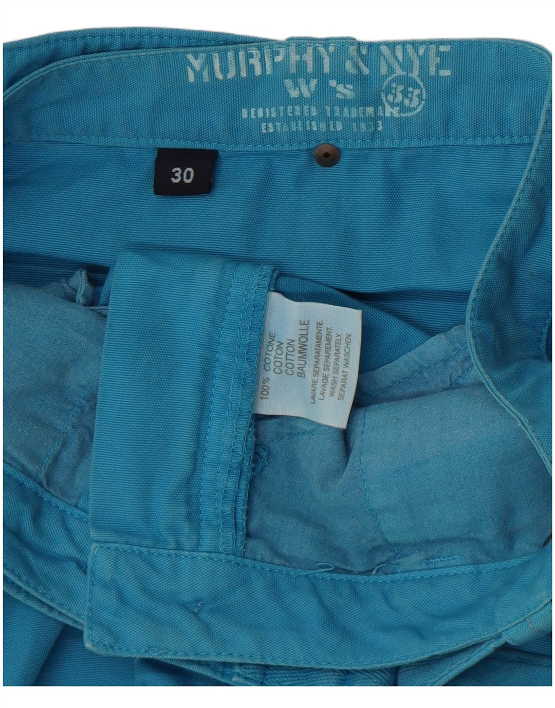 Gerader Rock für Damen von Murphy & Nye, W30, mittelblaue Baumwolle