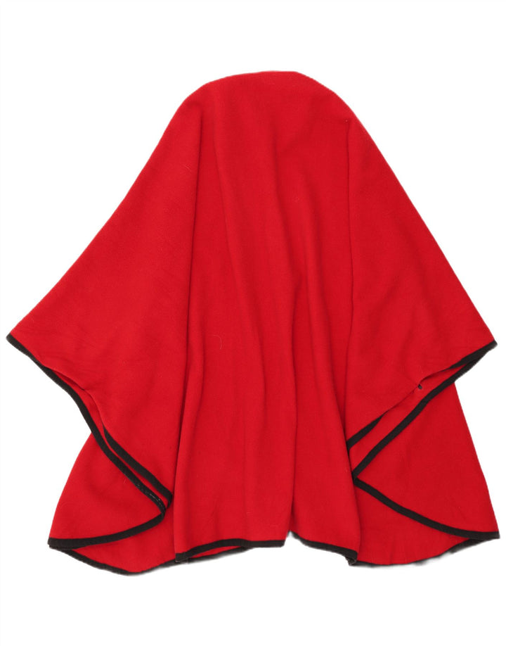 Vintage Damen Poncho Mantel Einheitsgröße Rot
