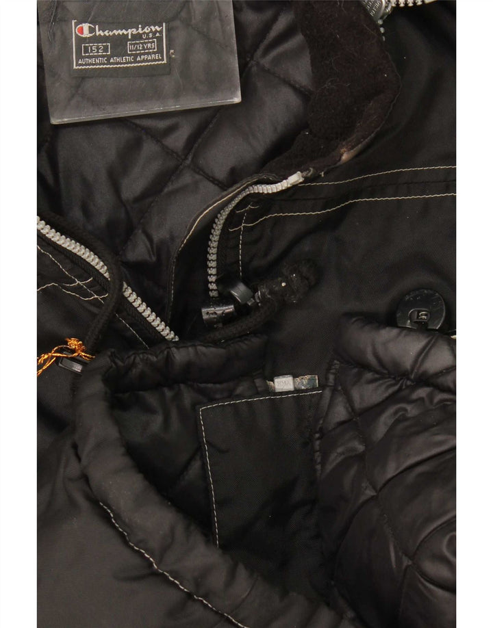 Champion Windjacke mit Kapuze für Jungen, 11–12 Jahre, Schwarz