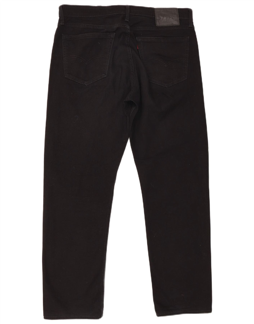 LEVI'S Herren 504 Straight Jeans W36 L32 Schwarze Baumwolle