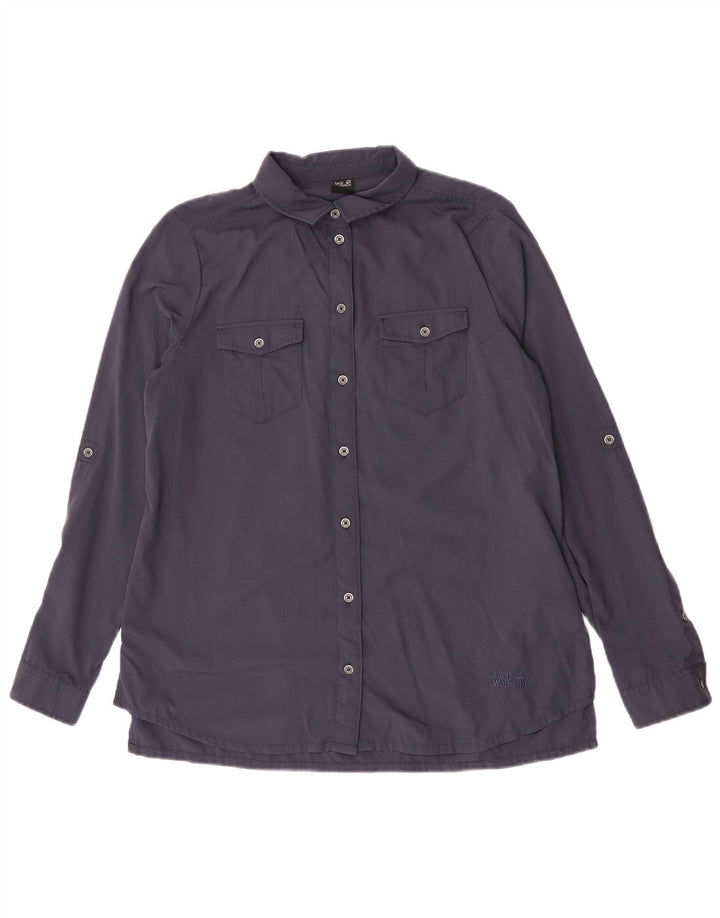 Jack Wolfskin Damen Hemd UK 12 Medium Navy Blue Polyamid
