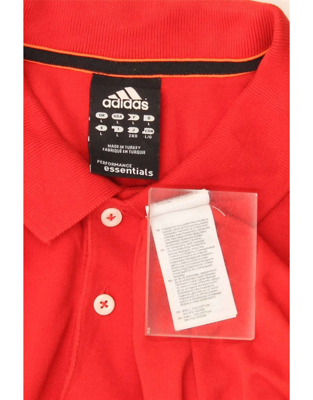 Adidas Herren Climalite Poloshirt Große rote Baumwolle