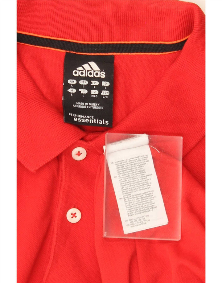 Adidas Herren Climalite Poloshirt Große rote Baumwolle
