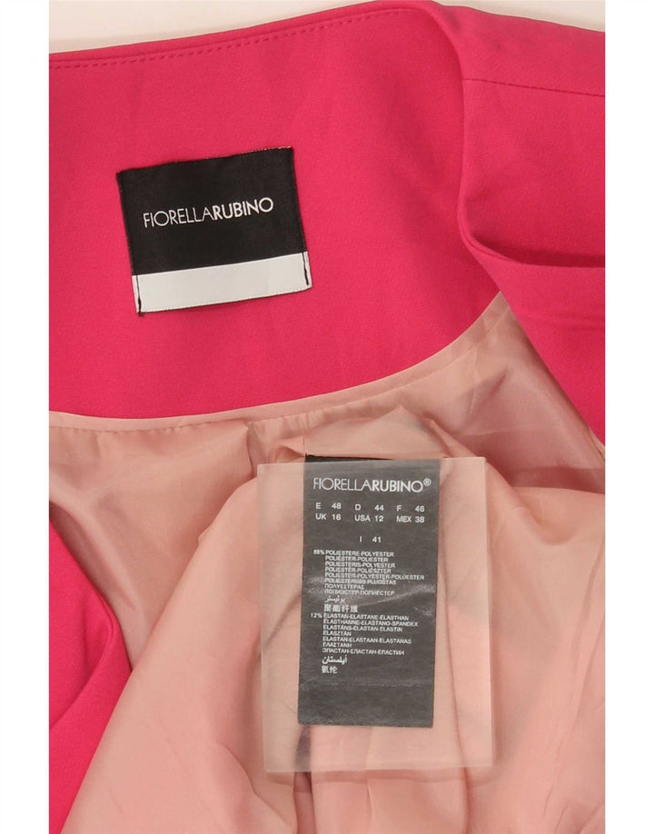 Fiorella Rubino Damen Bolerojacke UK 16 Large Pink Polyester Modern
