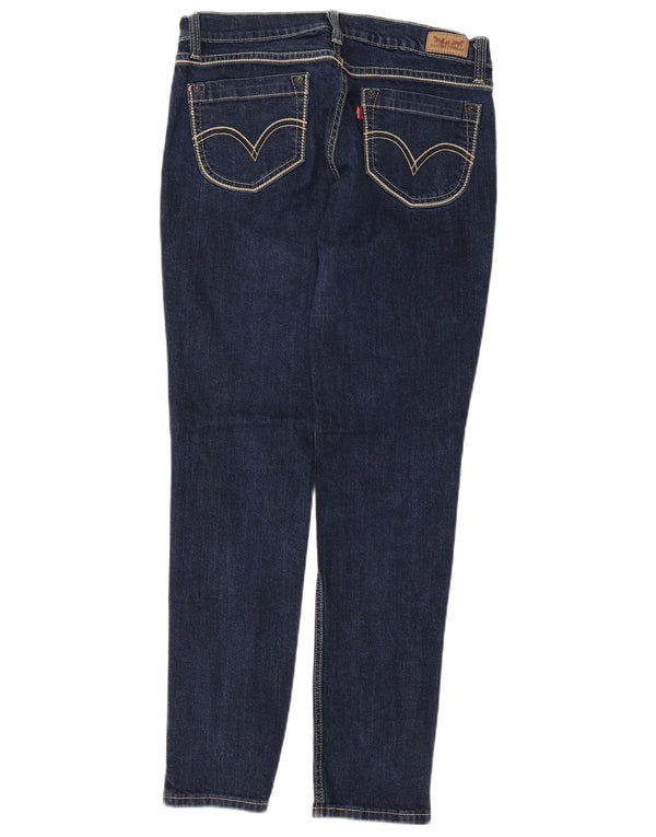 Levi's Damen 524 Super Low Skinny Jeans W31 L32 Marineblau Baumwolle