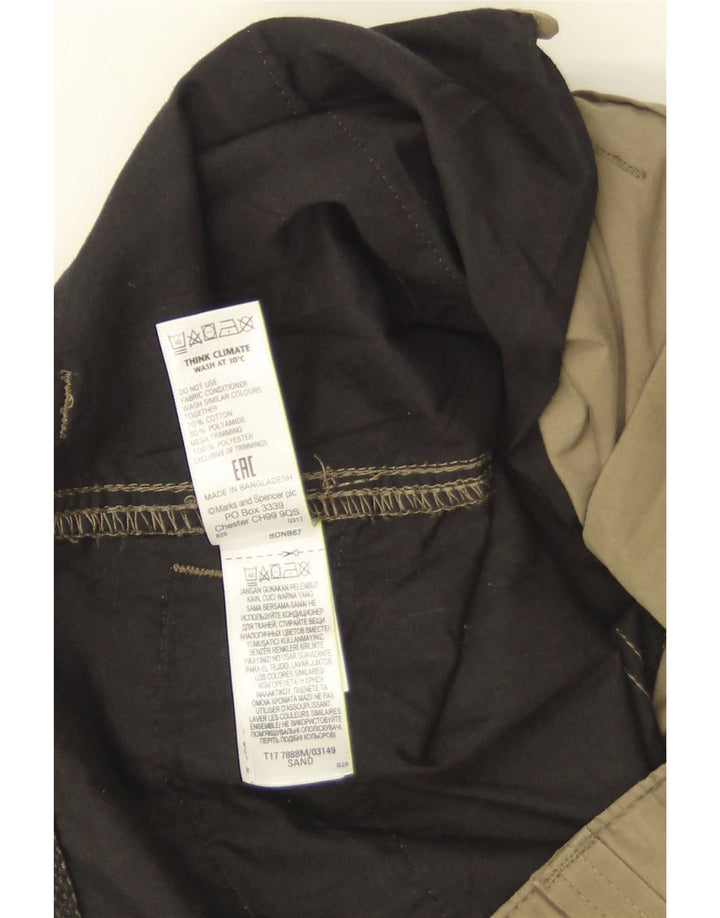 Marks & Spencer Herren Cargoshorts W34 Large Khaki Baumwolle
