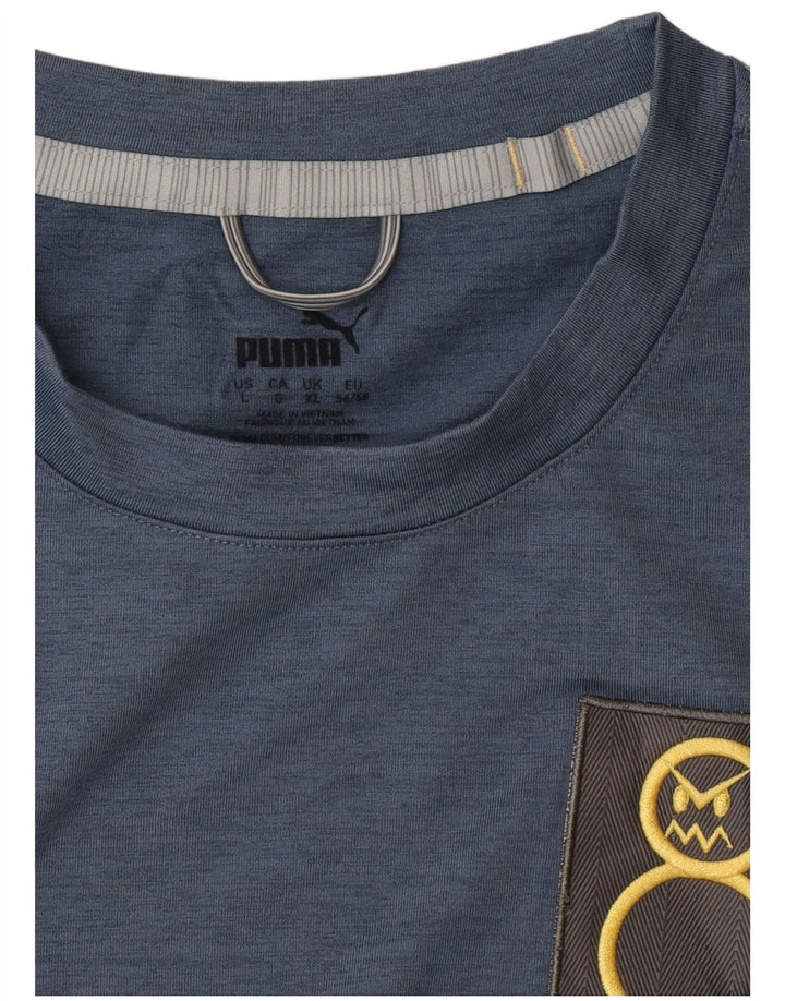 PUMA Herren Graphic Sweatshirt Pullover XL Blau meliert